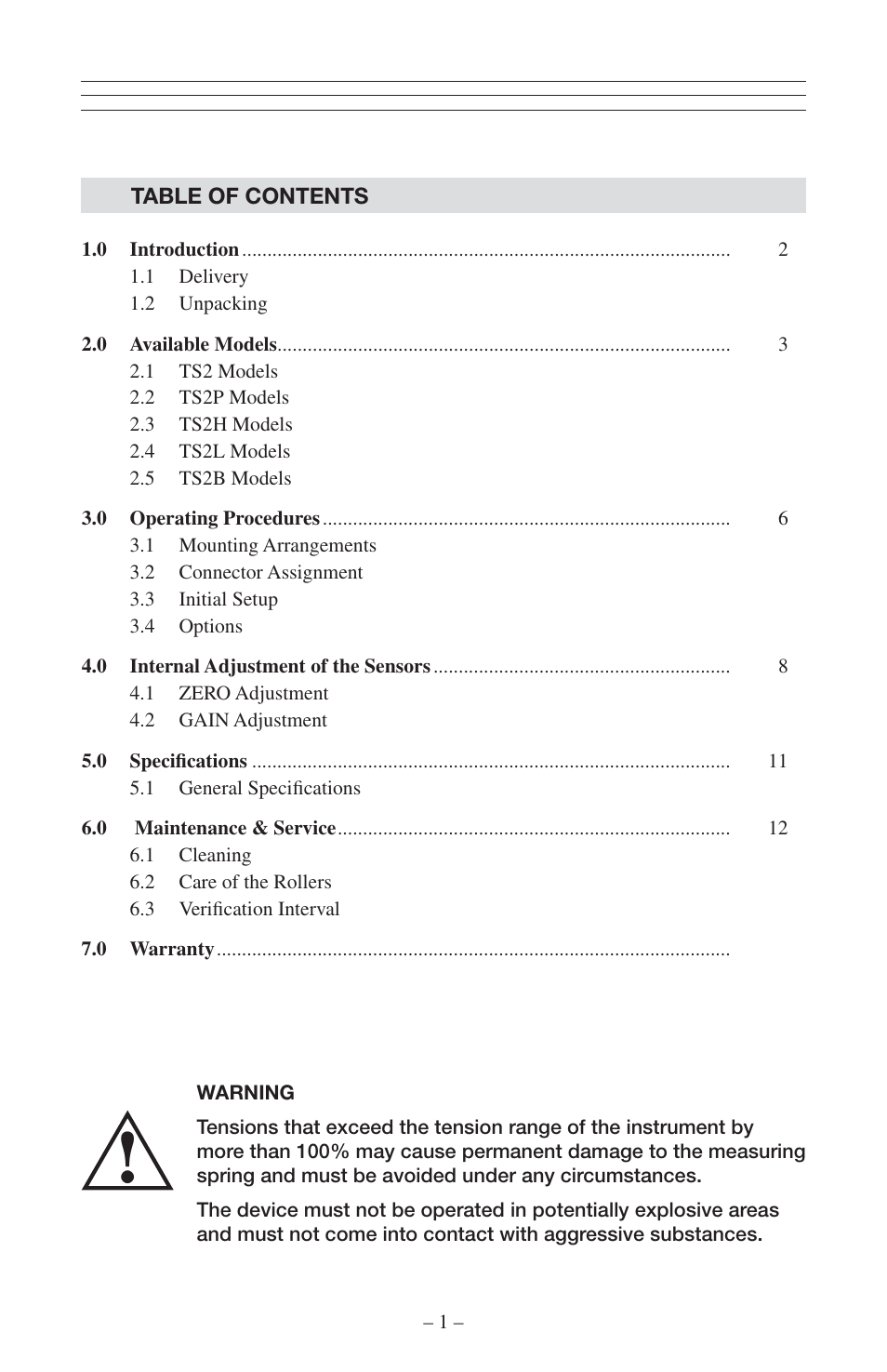 Checkline TS2P User Manual | Page 2 / 15