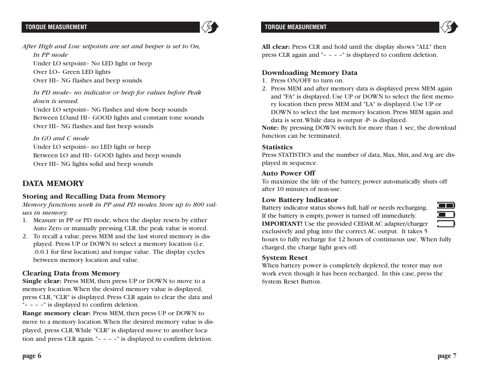 Checkline DIW User Manual | Page 6 / 6