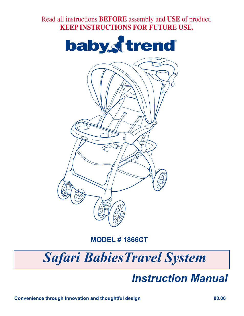 Baby Trend 1866CT User Manual | 9 pages