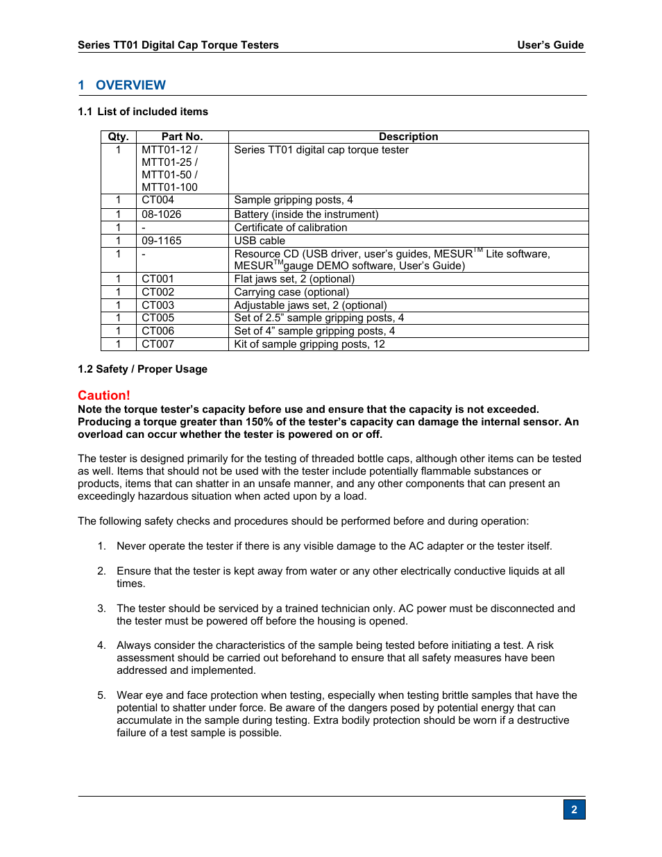 Checkline CAP-TT01 User Manual | Page 3 / 28