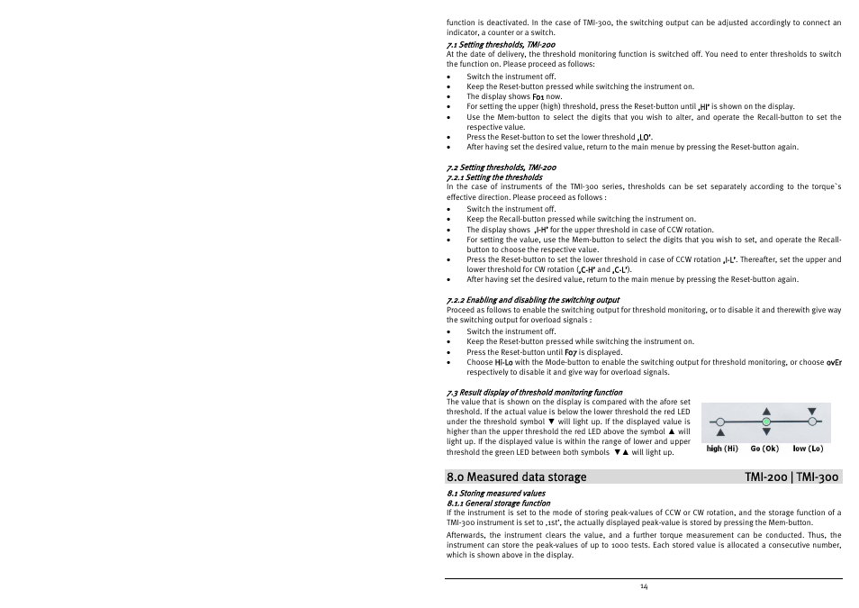 Checkline TMI-300 User Manual | Page 16 / 56