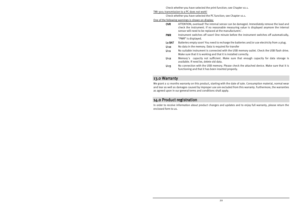 Checkline TMI-300 User Manual | Page 22 / 56