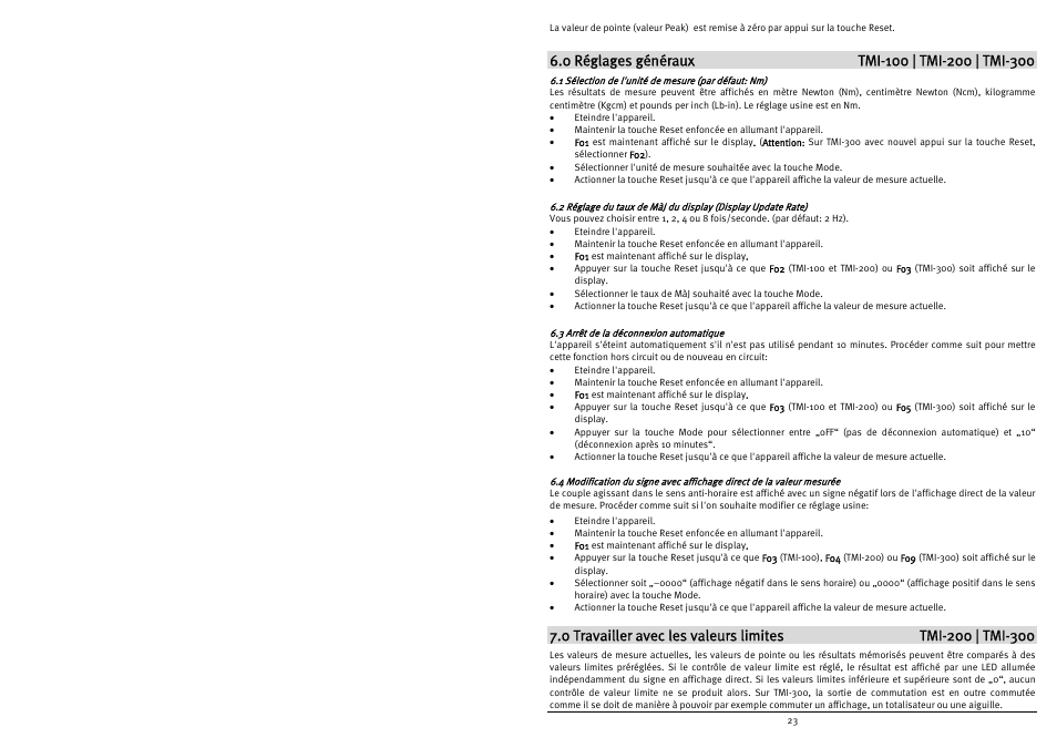 Checkline TMI-300 User Manual | Page 25 / 56