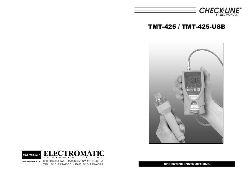 Checkline TMT-425 User Manual | 7 pages