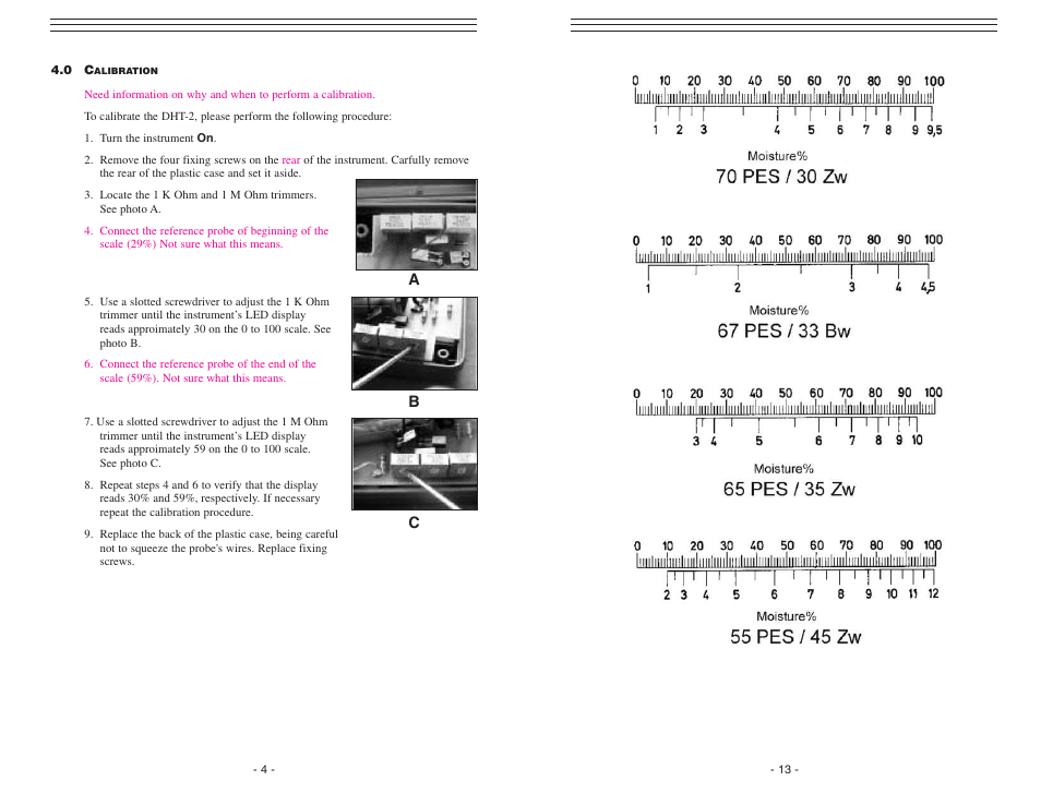 Ab c | Checkline DHT-2 User Manual | Page 4 / 9
