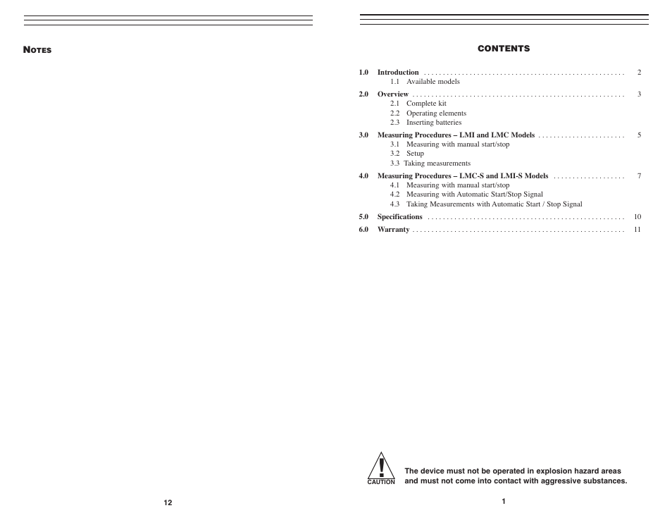 Checkline LMI-LMC User Manual | 7 pages