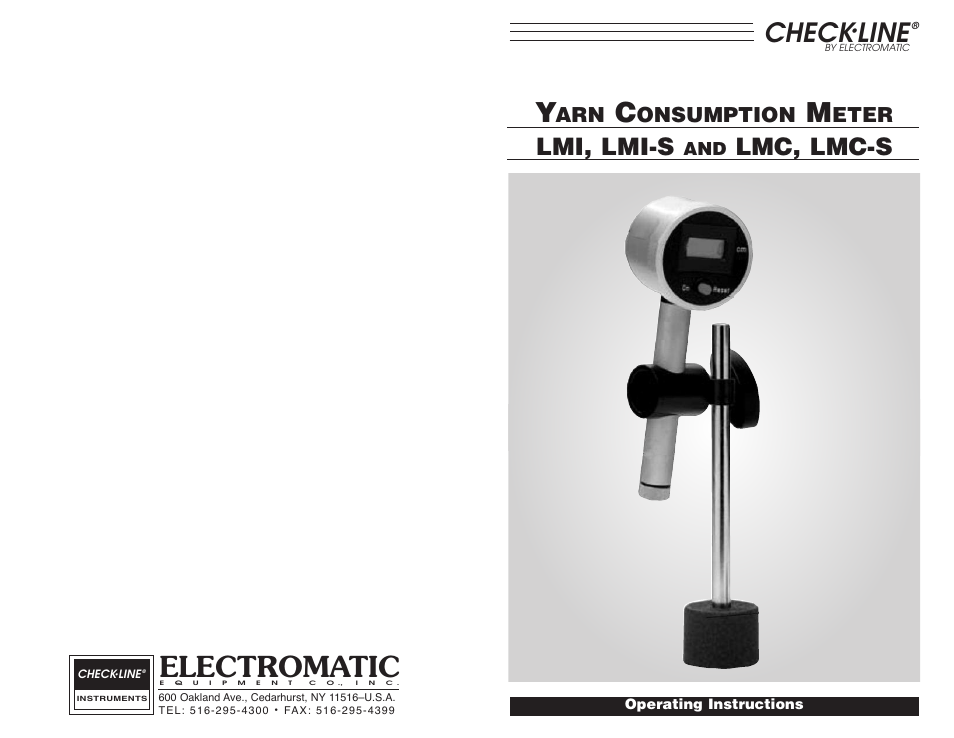 Electromatic, Check, Line | Lmi, lmi-s, Lmc, lmc-s, Onsumption, Eter | Checkline LMI-LMC User Manual | Page 7 / 7