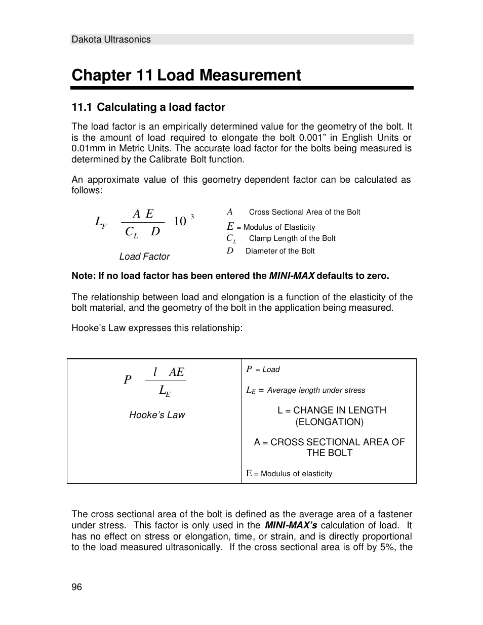 Chapter 11 load measurement, Lae l p | Checkline TI-MINIMAX User Manual | Page 102 / 181
