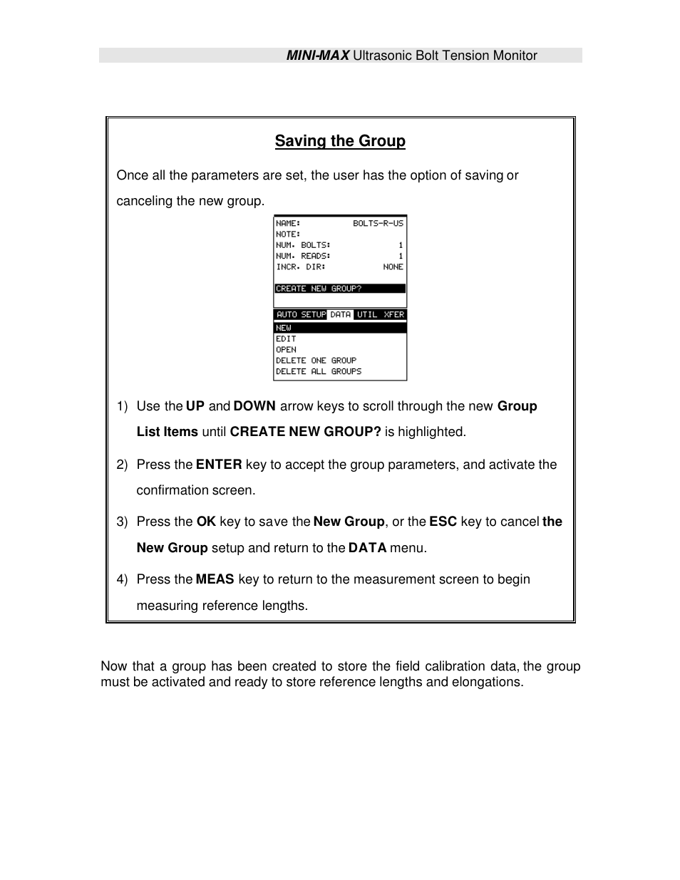 Saving the group | Checkline TI-MINIMAX User Manual | Page 113 / 181
