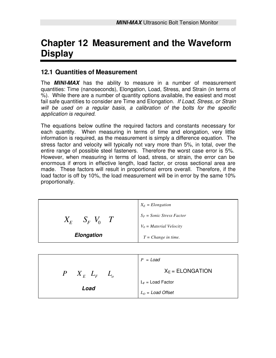Chapter 12 measurement and the waveform display, Tv s x, Lx p | Checkline TI-MINIMAX User Manual | Page 119 / 181
