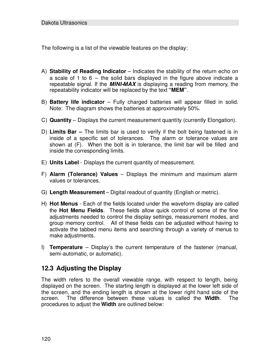 3 adjusting the display | Checkline TI-MINIMAX User Manual | Page 126 / 181