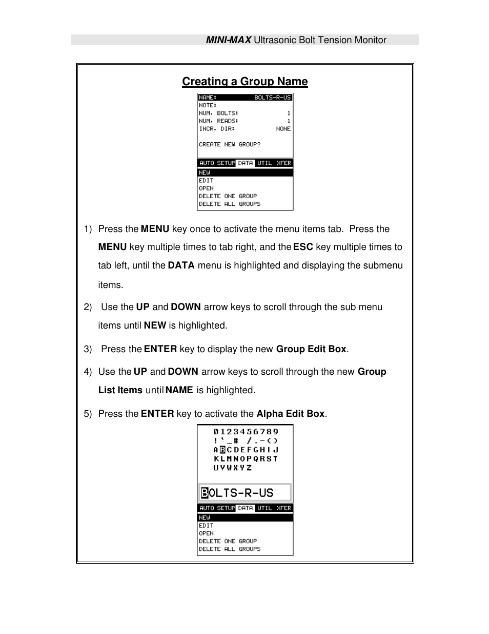 Creating a group name | Checkline TI-MINIMAX User Manual | Page 157 / 181