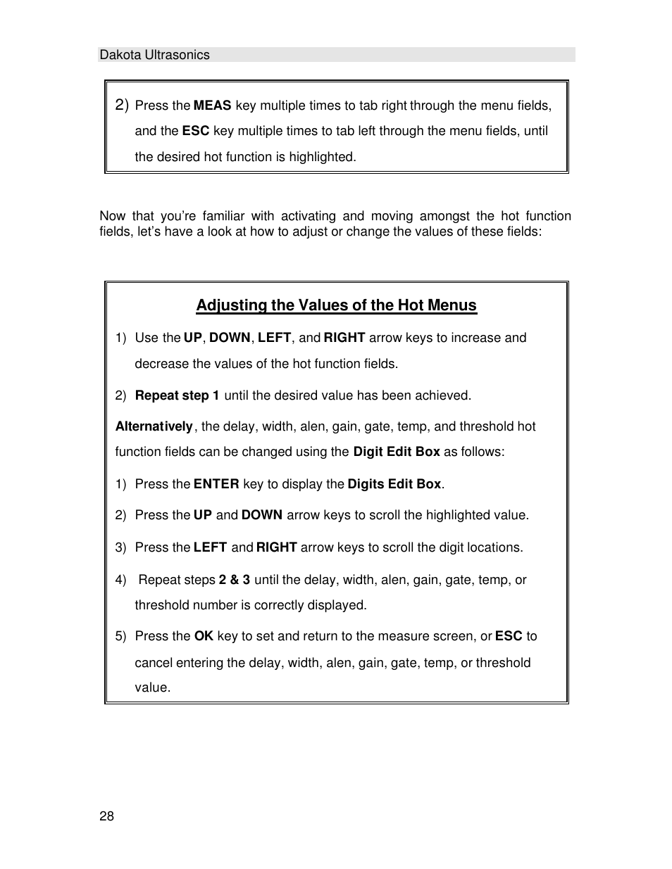 Adjusting the values of the hot menus | Checkline TI-MINIMAX User Manual | Page 34 / 181