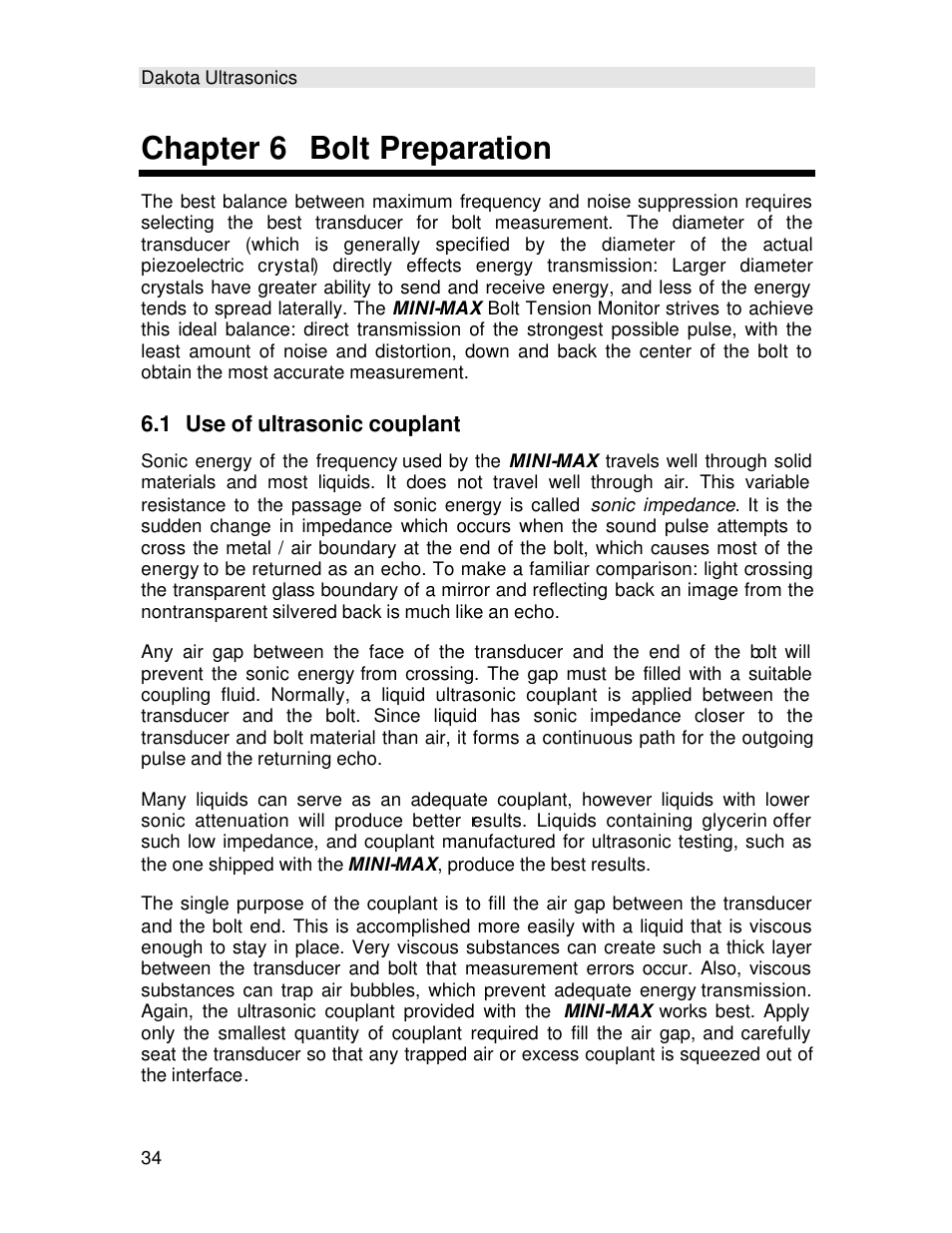 Chapter 6 bolt preparation | Checkline TI-MINIMAX User Manual | Page 40 / 181