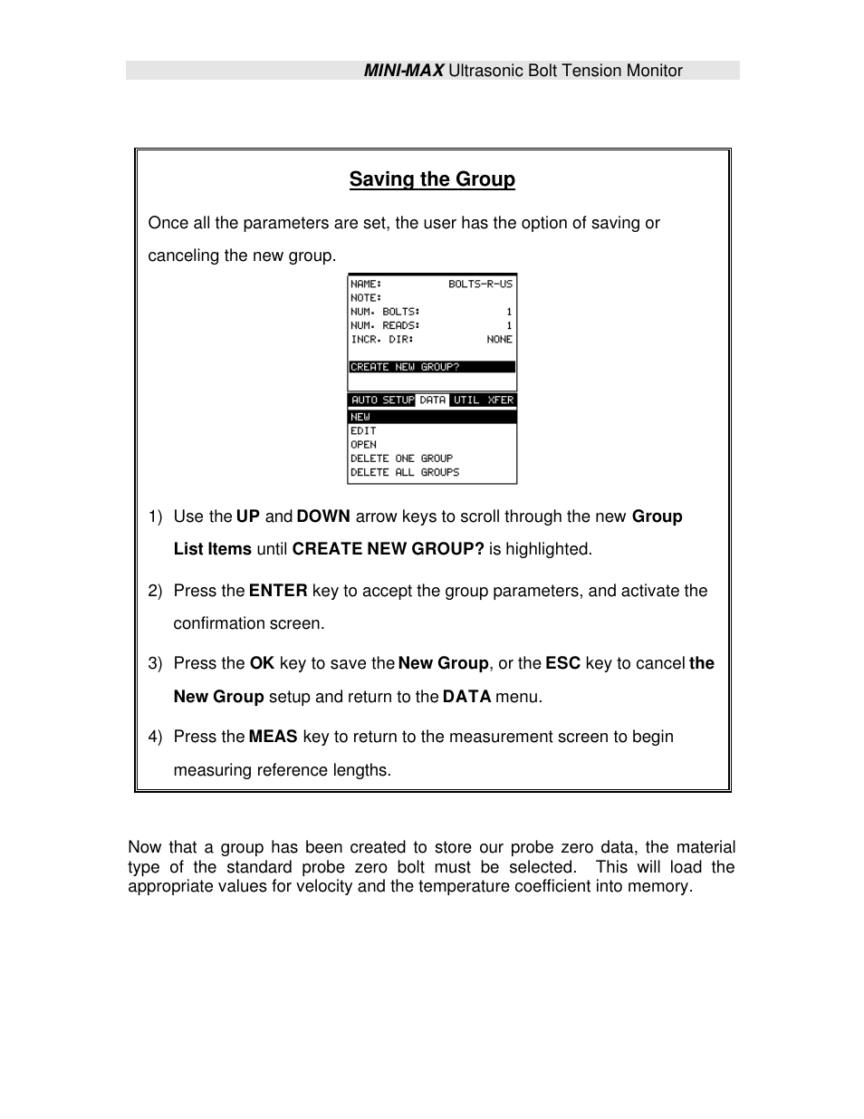 Saving the group | Checkline TI-MINIMAX User Manual | Page 53 / 181