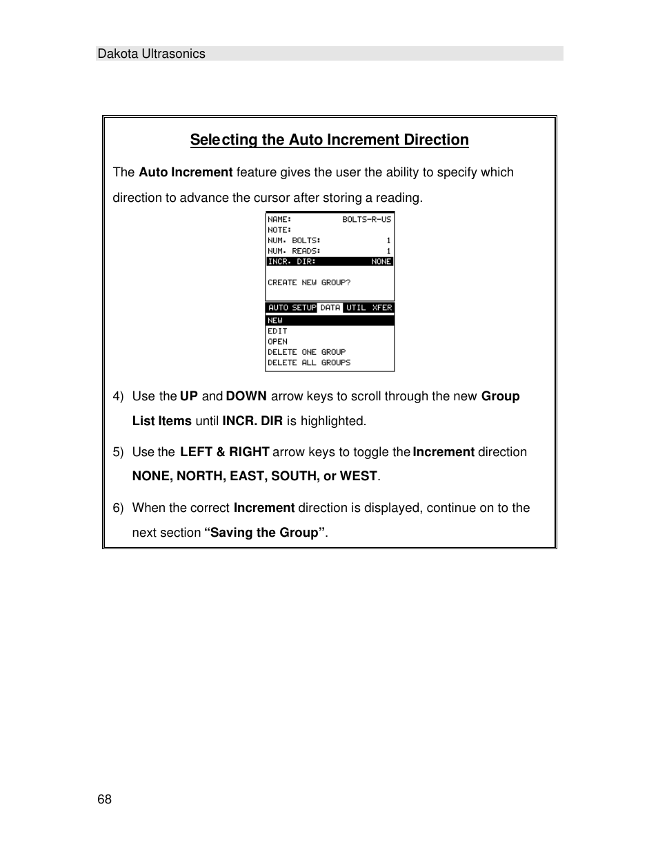 Selecting the auto increment direction | Checkline TI-MINIMAX User Manual | Page 74 / 181