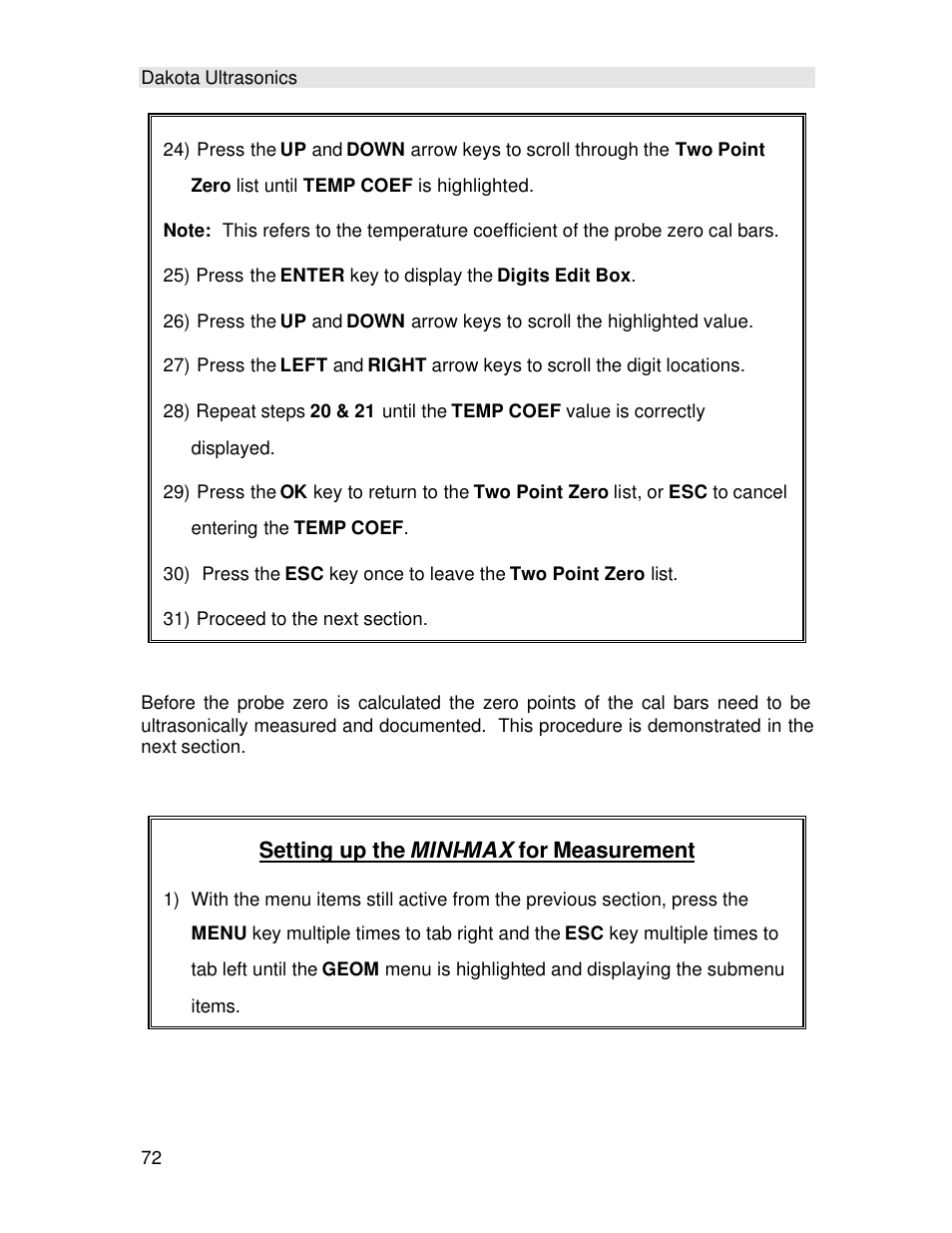 Setting up the mini-max for measurement | Checkline TI-MINIMAX User Manual | Page 78 / 181