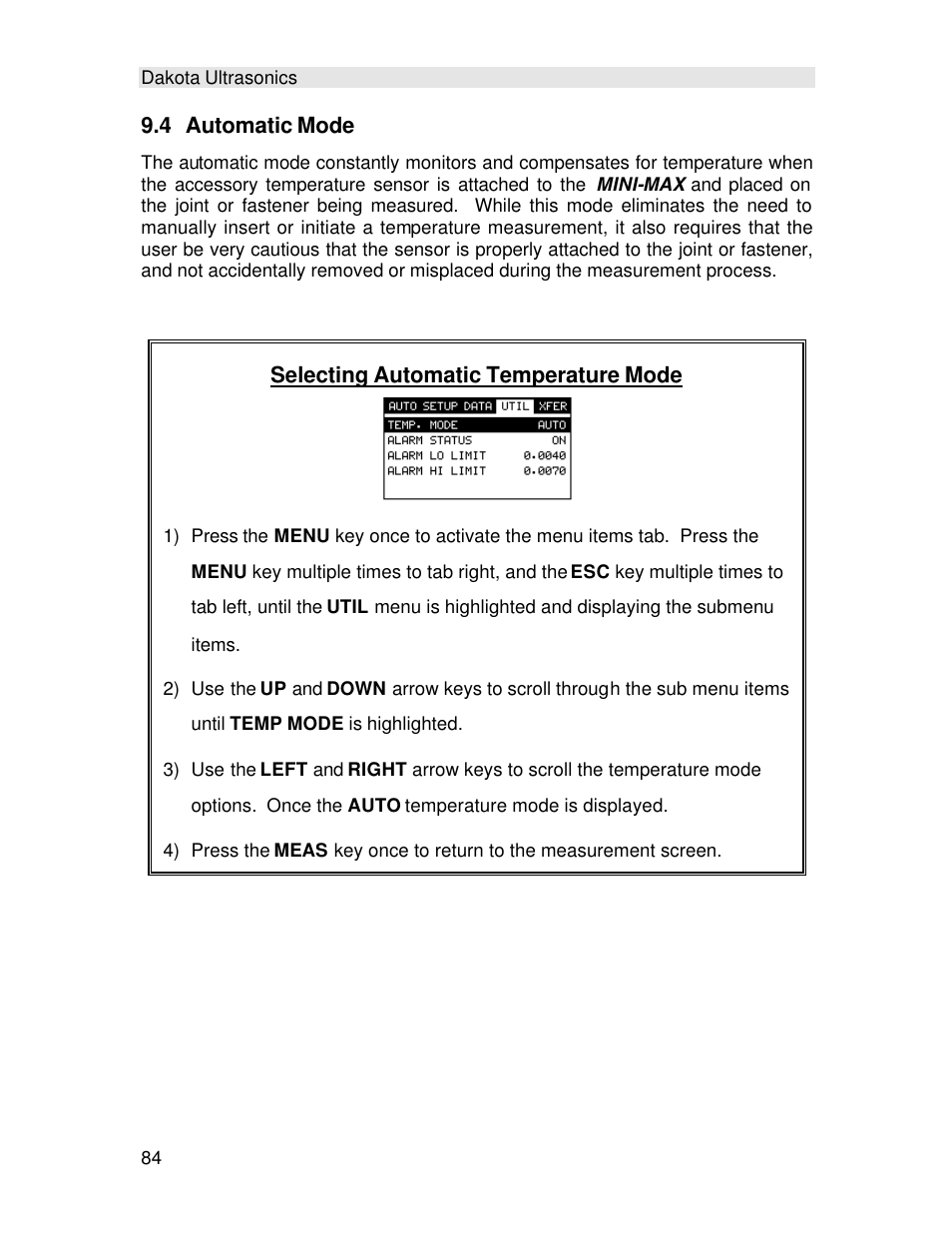 4 automatic mode, Selecting automatic temperature mode | Checkline TI-MINIMAX User Manual | Page 90 / 181