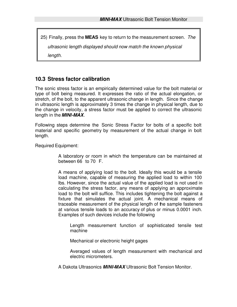 3 stress factor calibration | Checkline TI-MINIMAX User Manual | Page 95 / 181