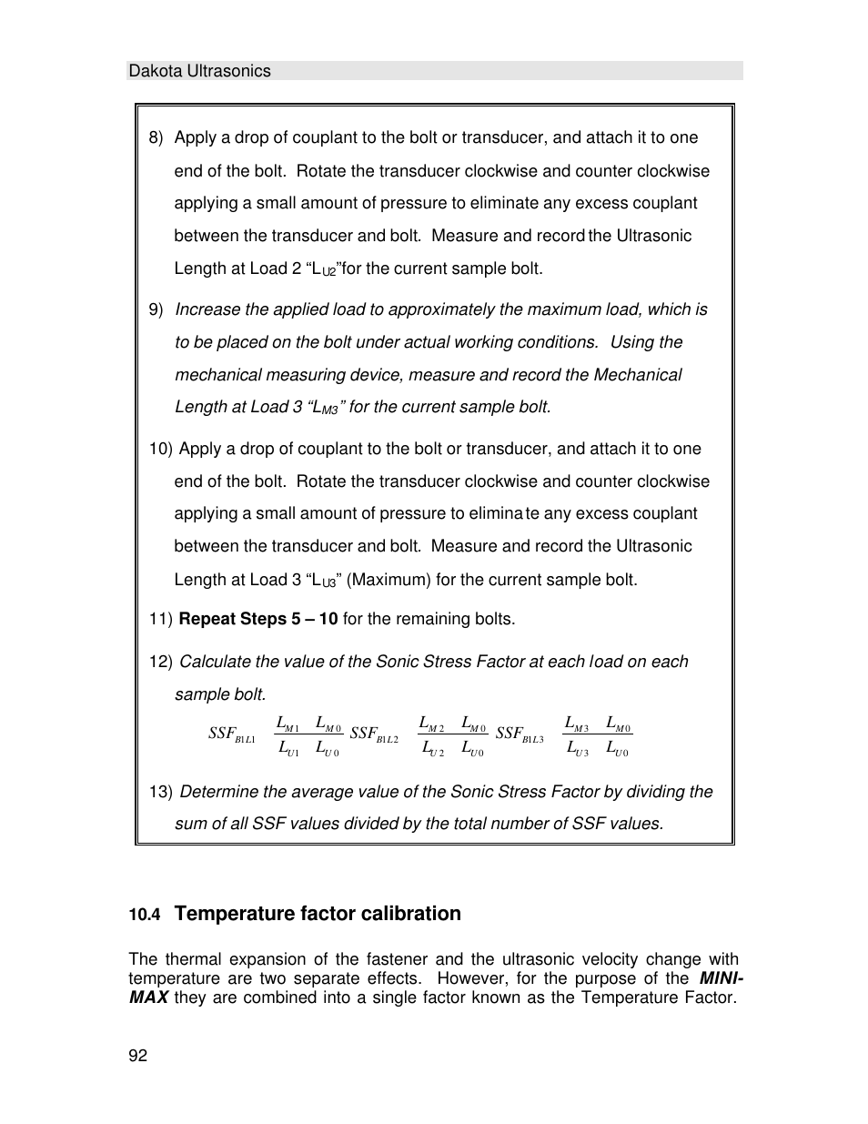 Temperature factor calibration | Checkline TI-MINIMAX User Manual | Page 98 / 181