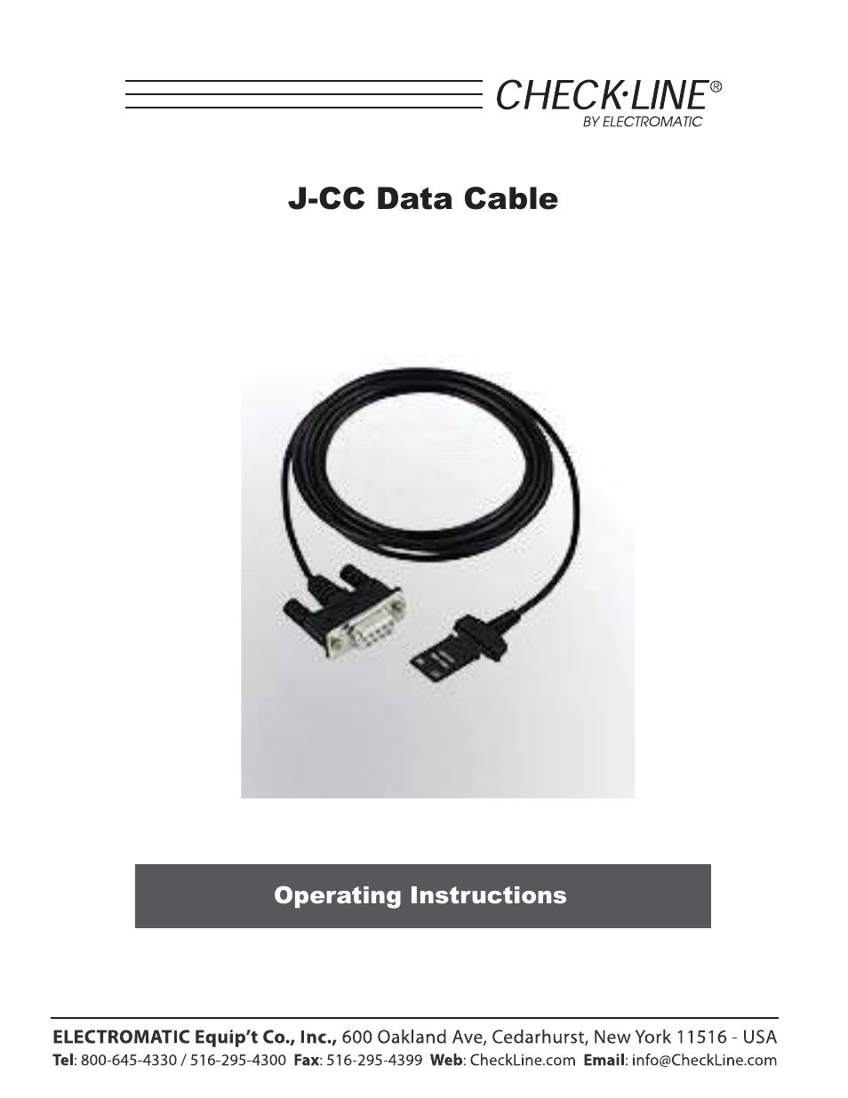 Checkline J-CC User Manual | 7 pages