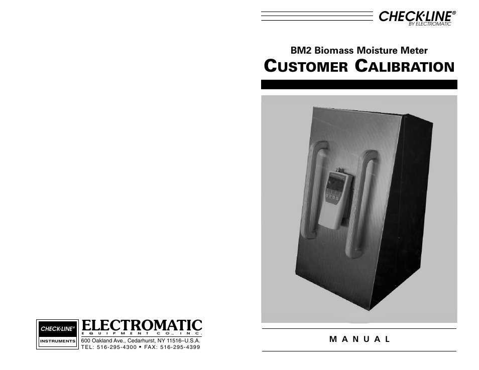 Electromatic, Ustomer, Alibration check | Line | Checkline BM User Manual | Page 5 / 5