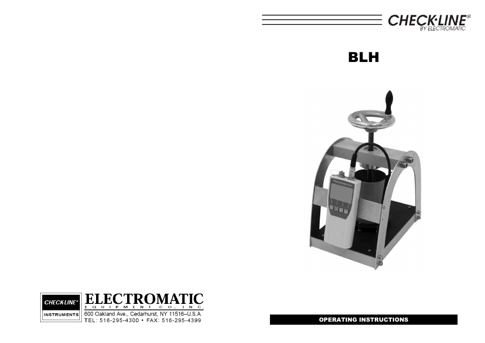 Wood shavings moisture meter | Checkline BLH User Manual | Page 9 / 9