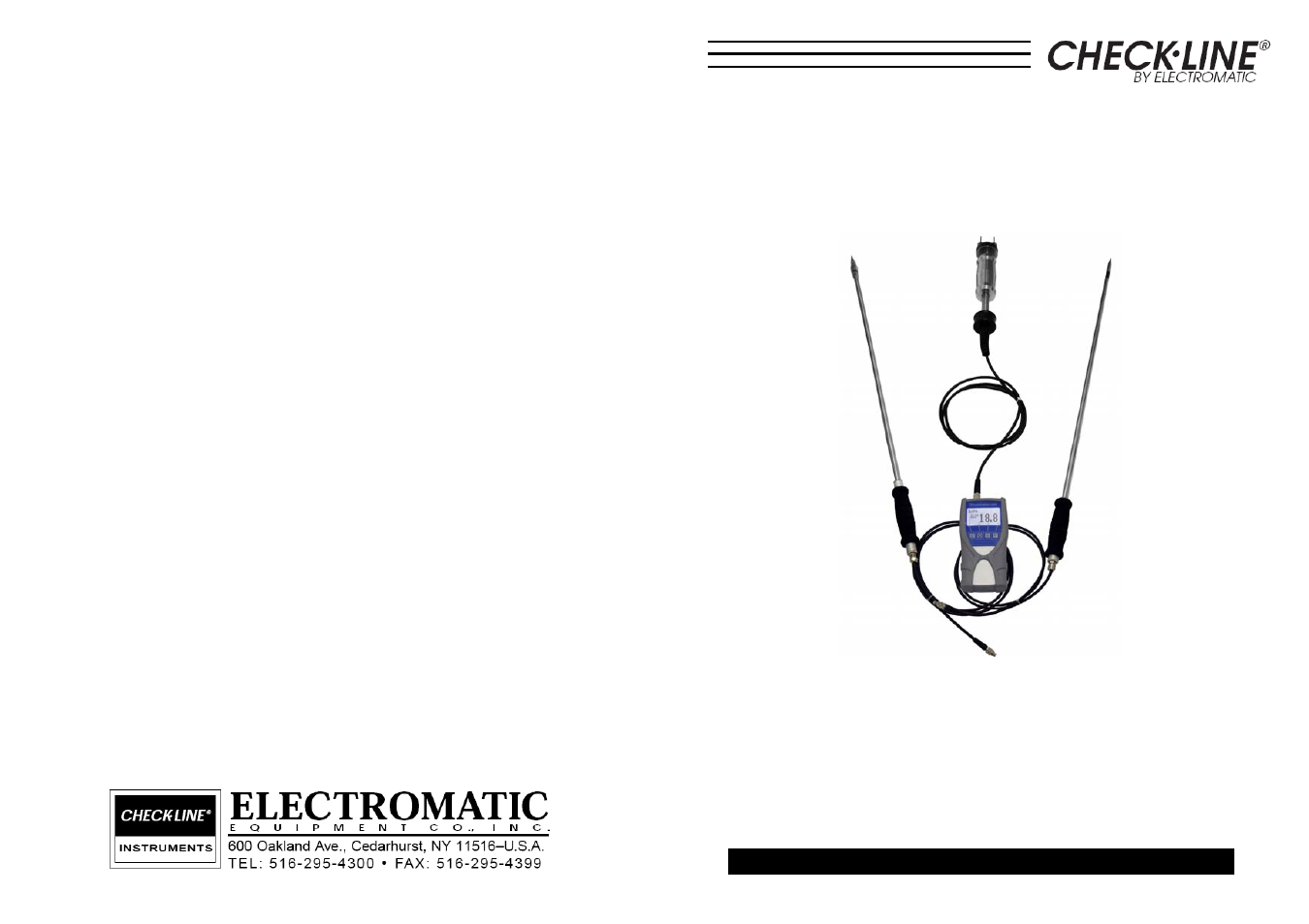 Bl2-electromatic-cover.pdf, Universal biomass moisture meter | Checkline BL2 User Manual | Page 15 / 15