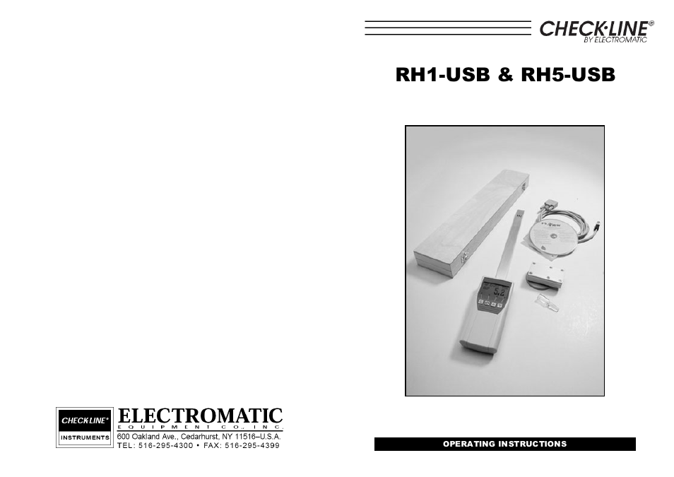 Rh1-usb & rh5-usb, Relative humidity meter | Checkline RH1 User Manual | Page 9 / 9