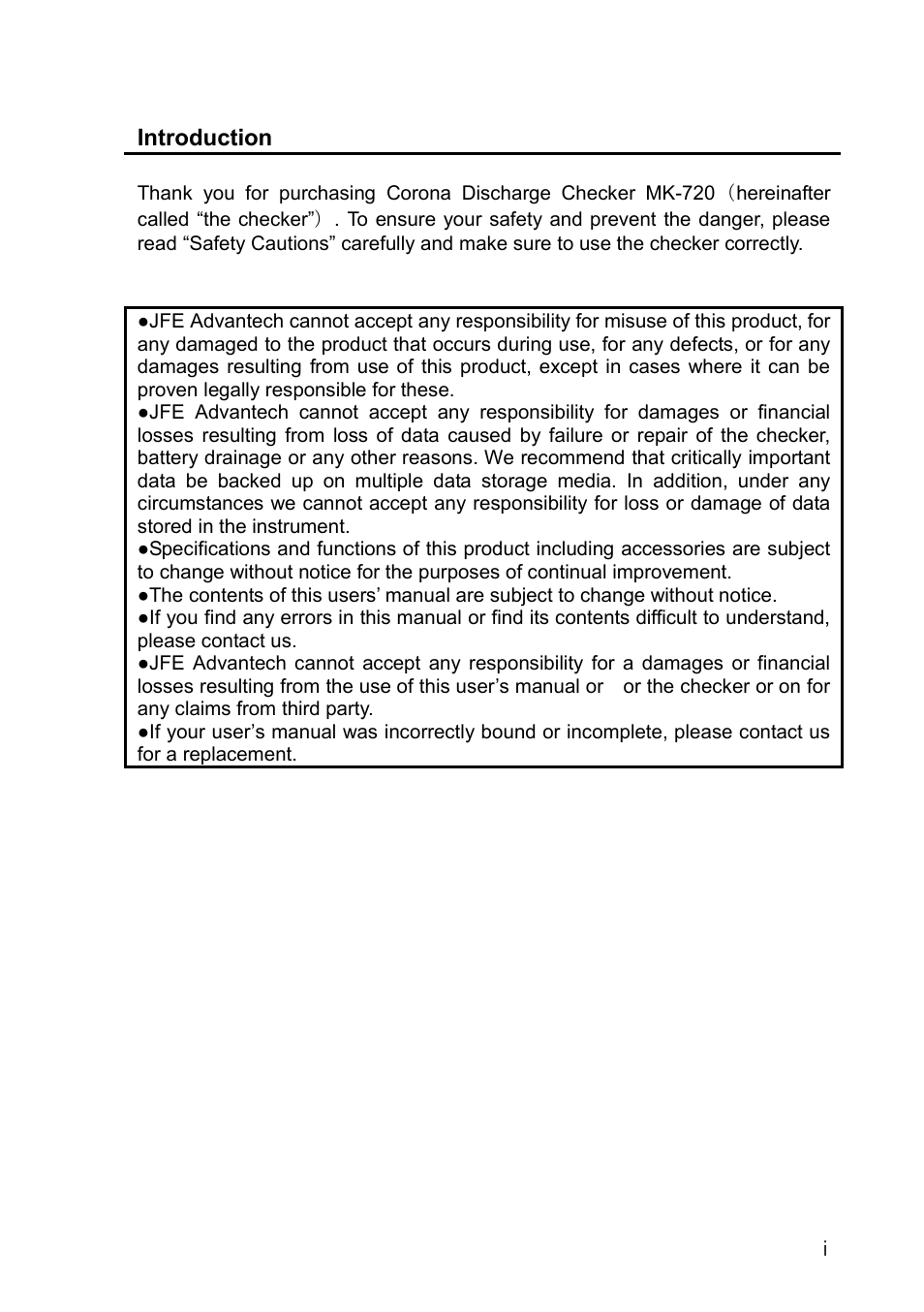 Checkline MK-720 User Manual | Page 3 / 32