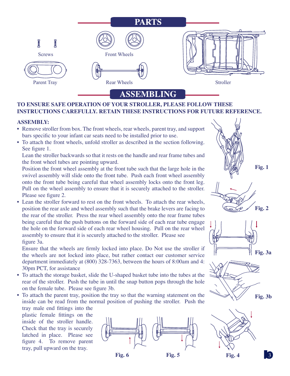 Baby Trend DOUBLE SNAP N GO 1304TW User Manual | Page 3 / 14