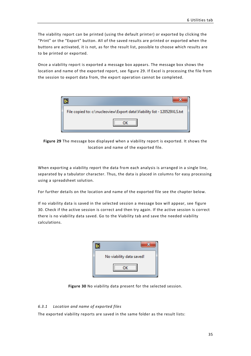 Location and name of exported files | ChemoMetec NC-100 User Manual | Page 45 / 76