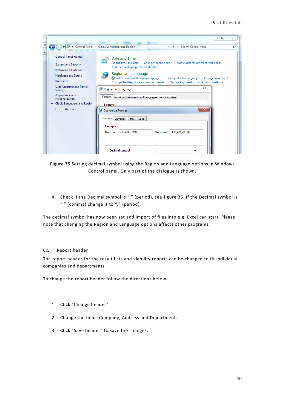 Eport header, 5 report, Header | ChemoMetec NC-100 User Manual | Page 50 / 76