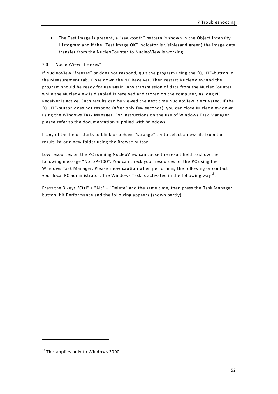 Ucleo, Freezes | ChemoMetec NC-100 User Manual | Page 62 / 76