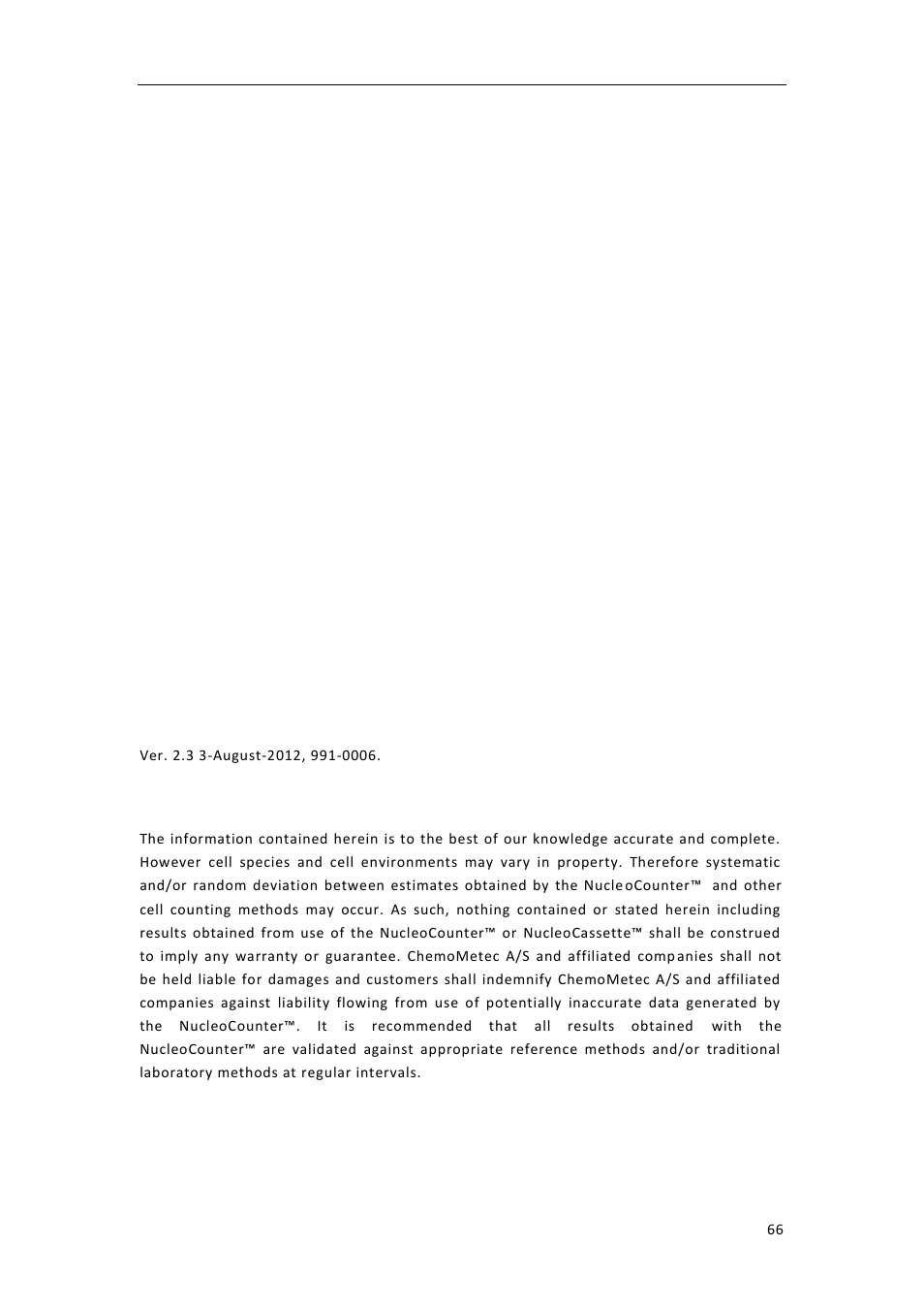 ChemoMetec NC-100 User Manual | Page 76 / 76