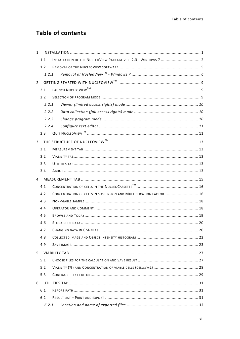 ChemoMetec NC-100 User Manual | Page 9 / 76