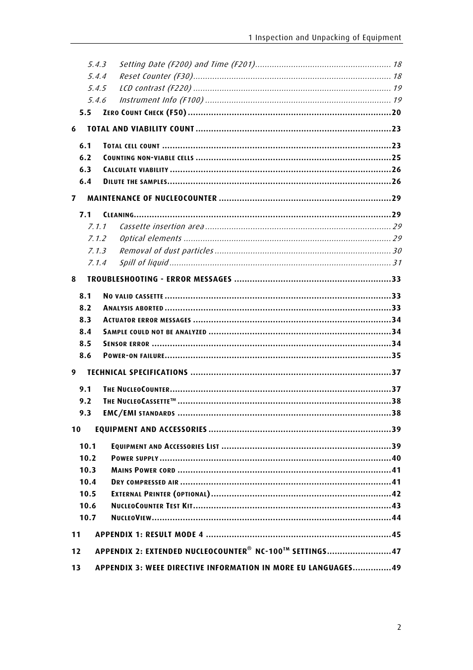 ChemoMetec NC-100 User Manual | Page 18 / 68
