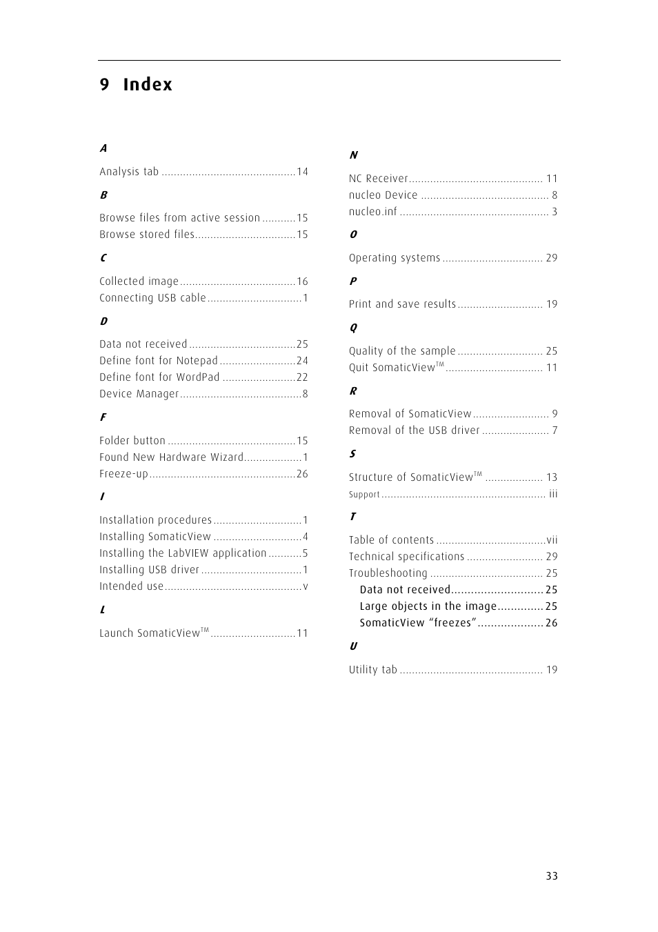 Index, 9 index | ChemoMetec SCC-100 User Manual | Page 43 / 43