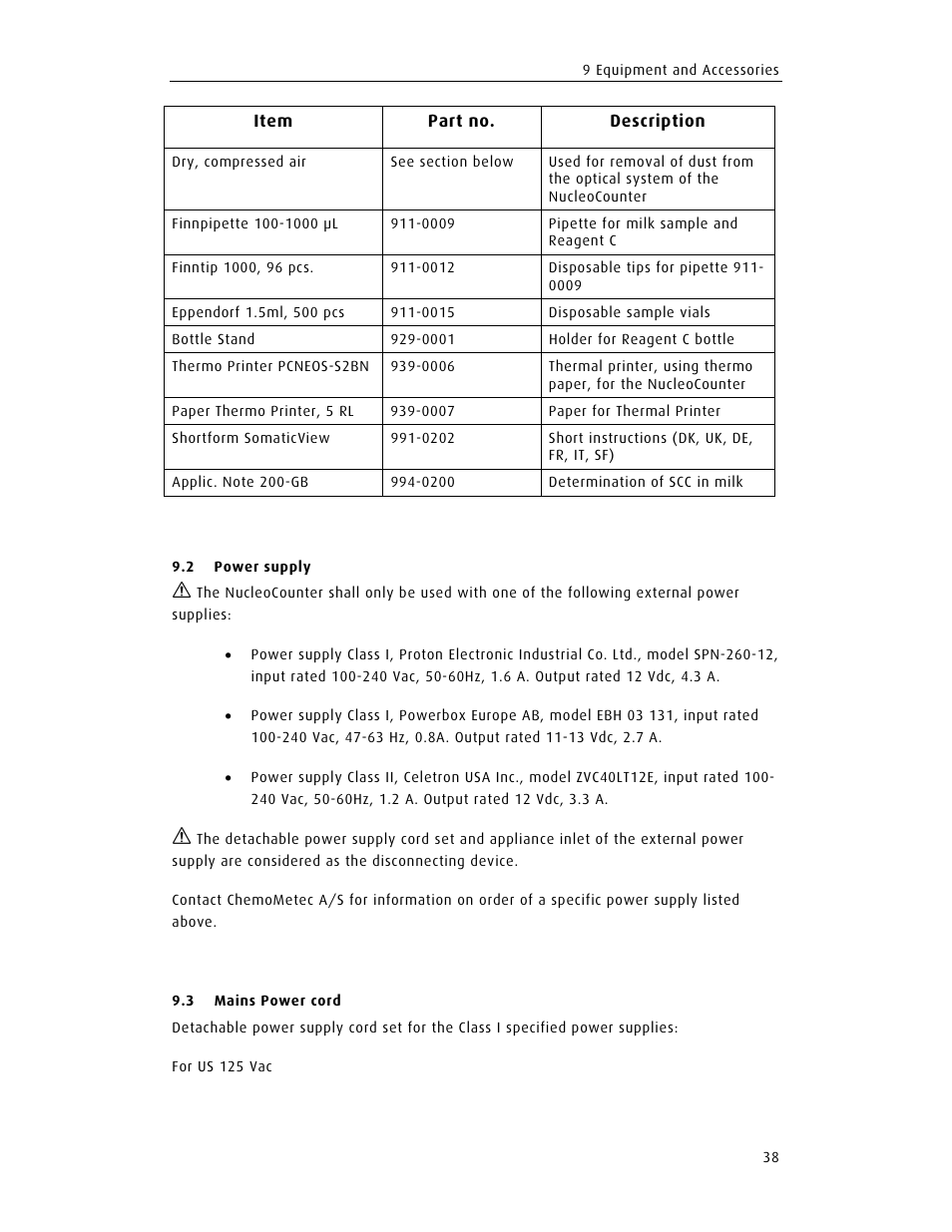 ChemoMetec SCC-100 User Manual | Page 50 / 56