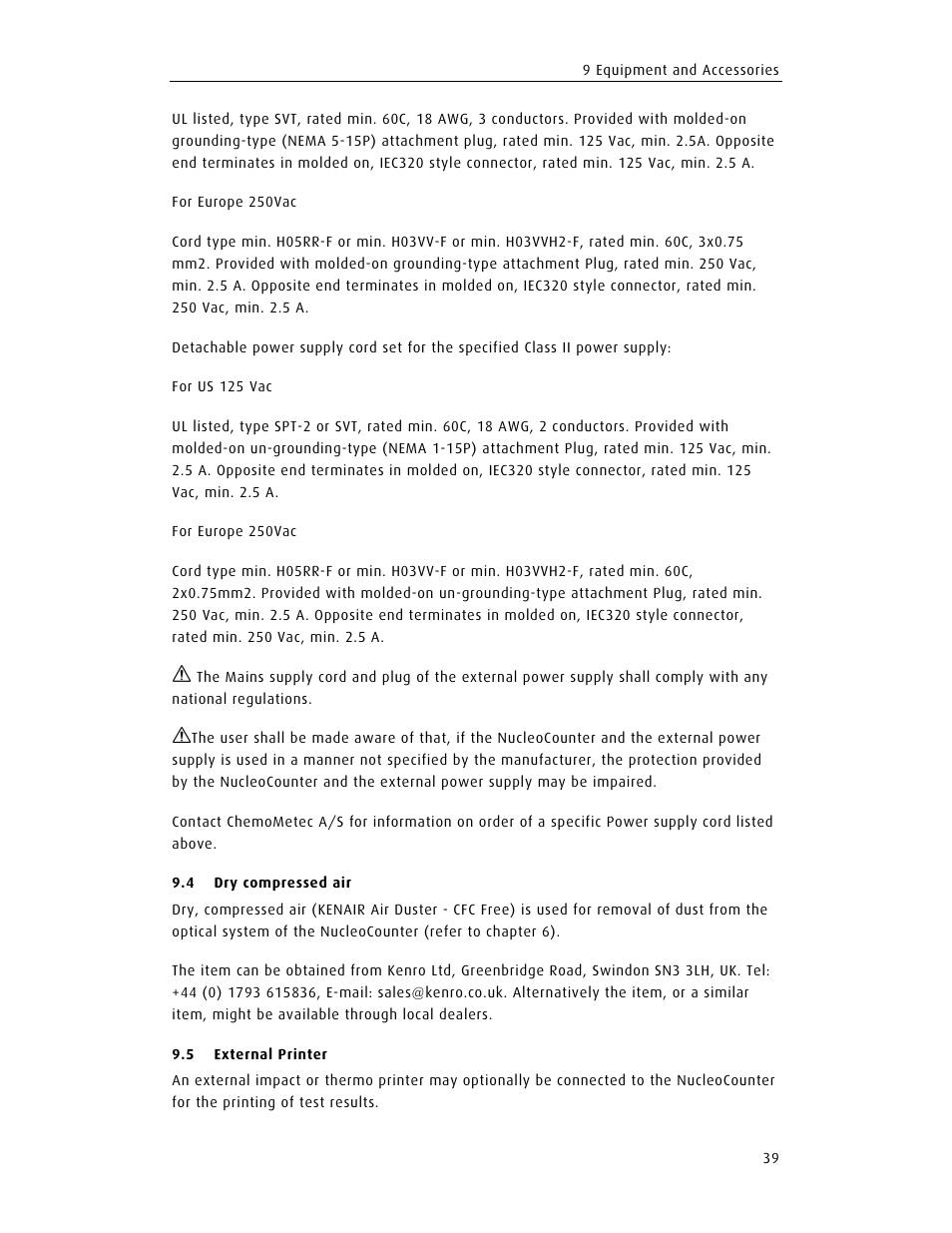 ChemoMetec SCC-100 User Manual | Page 51 / 56