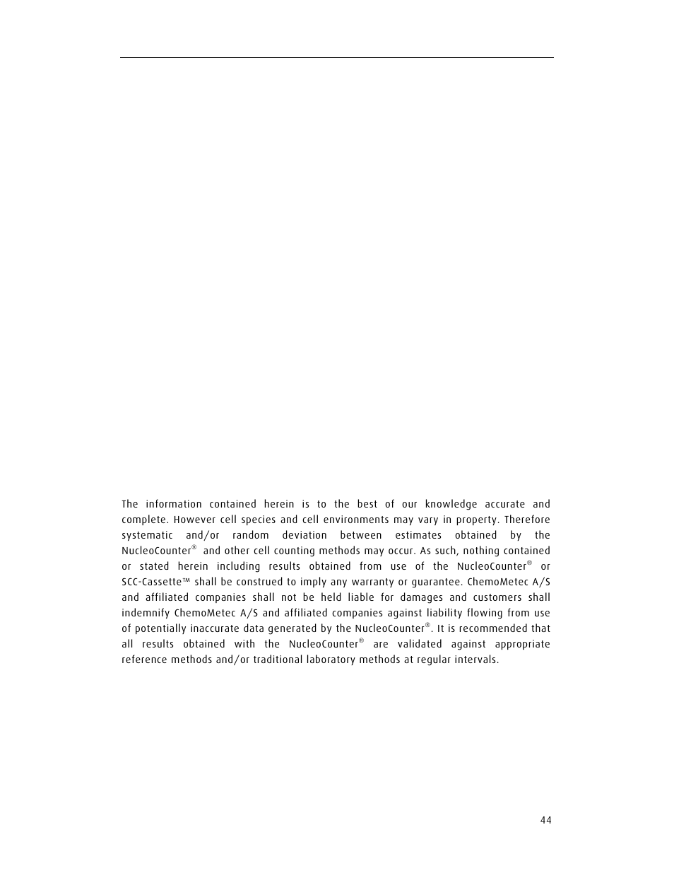 ChemoMetec SCC-100 User Manual | Page 56 / 56