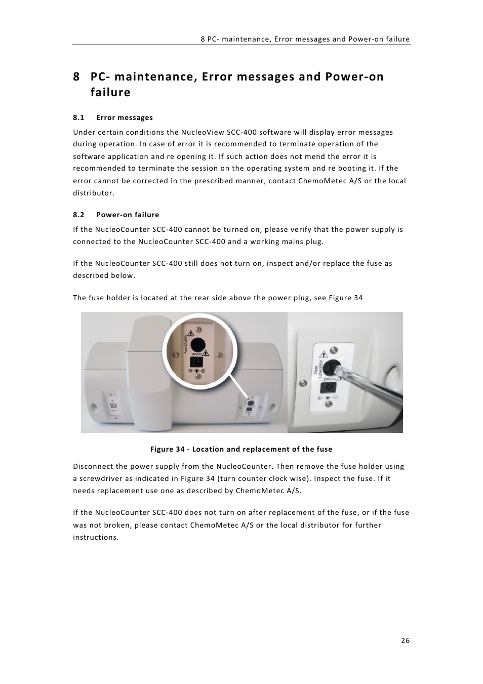 ChemoMetec SCC-400 User Manual | Page 40 / 51