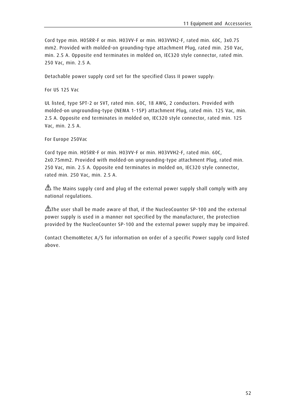 ChemoMetec SP-100 User Manual | Page 70 / 78