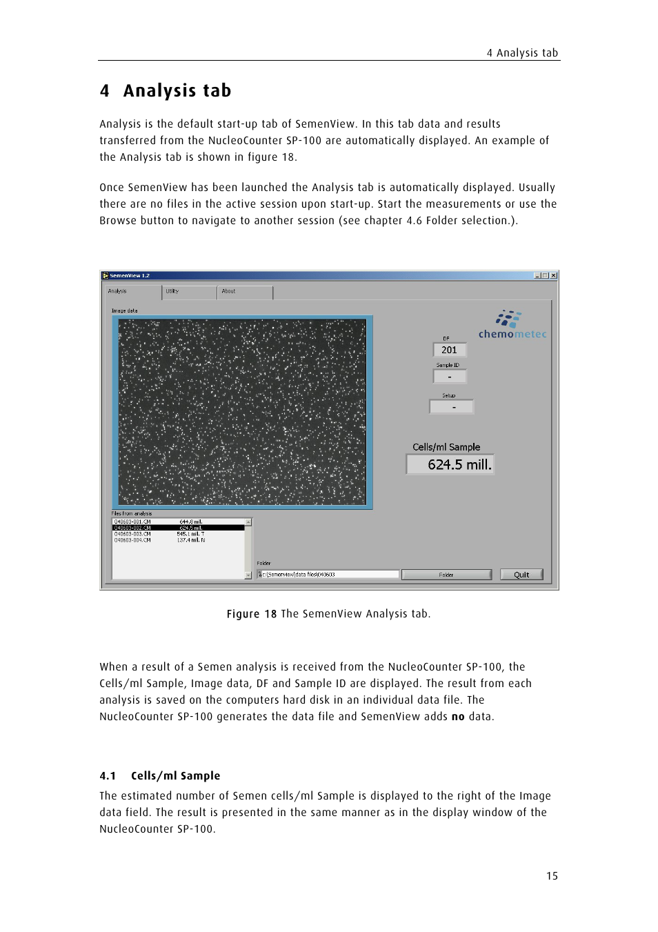 4 analysis tab | ChemoMetec SP-100 User Manual | Page 25 / 61