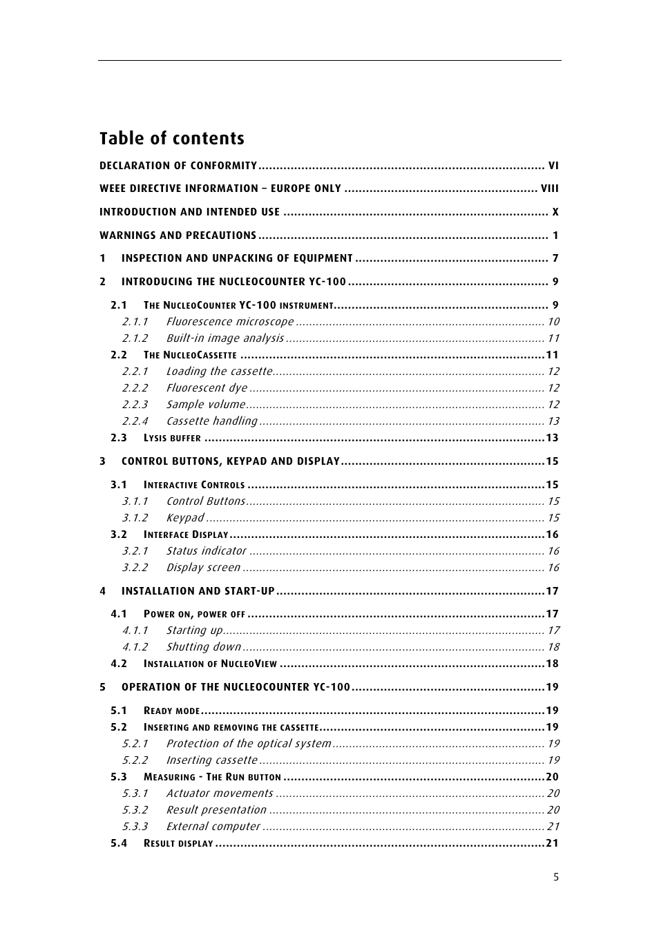 ChemoMetec YC-100 User Manual | Page 17 / 60