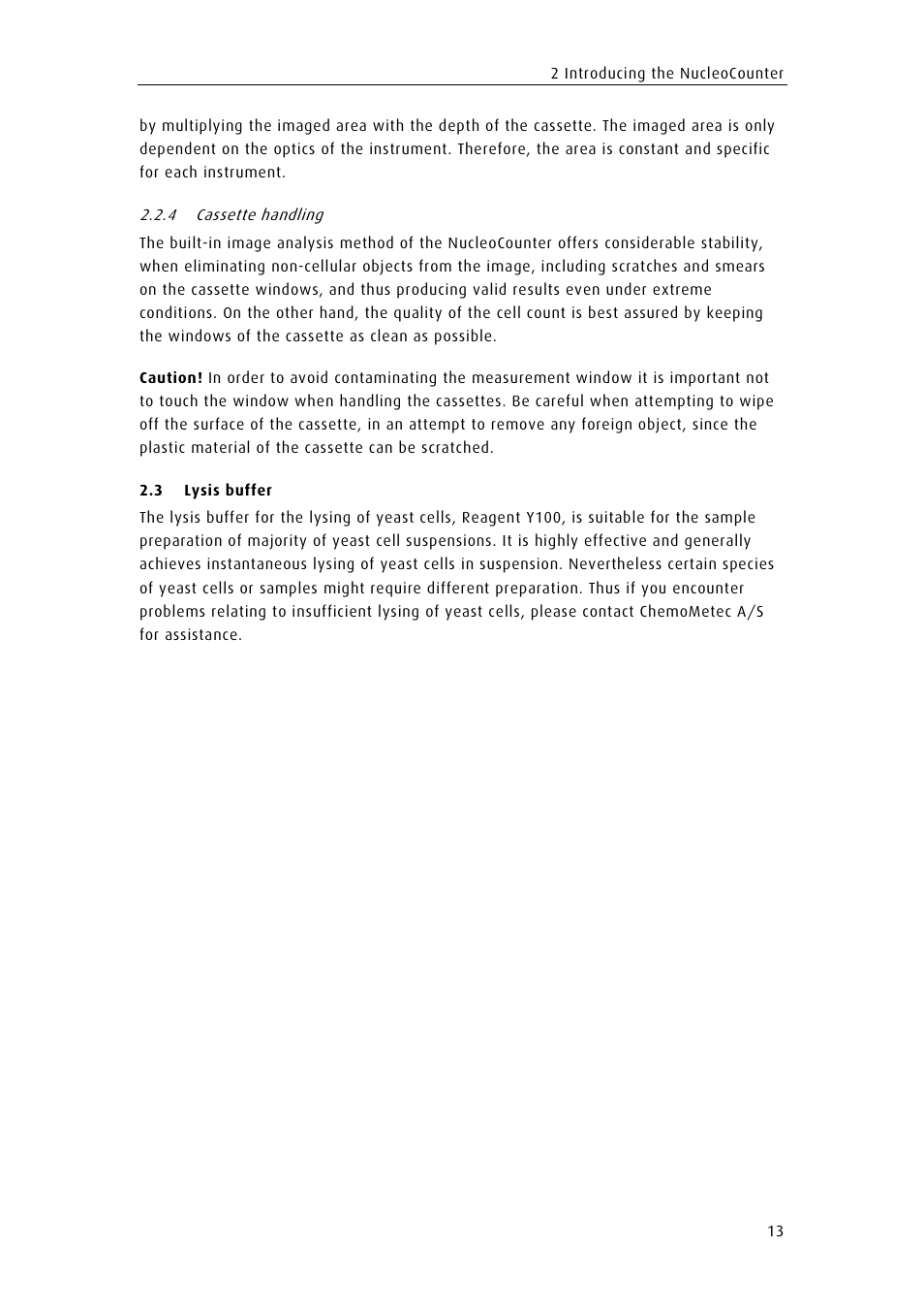 ChemoMetec YC-100 User Manual | Page 25 / 60