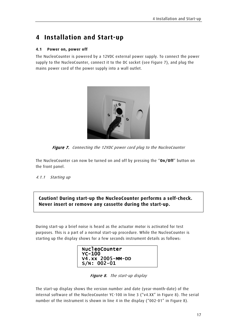 4 installation and start-up | ChemoMetec YC-100 User Manual | Page 29 / 60