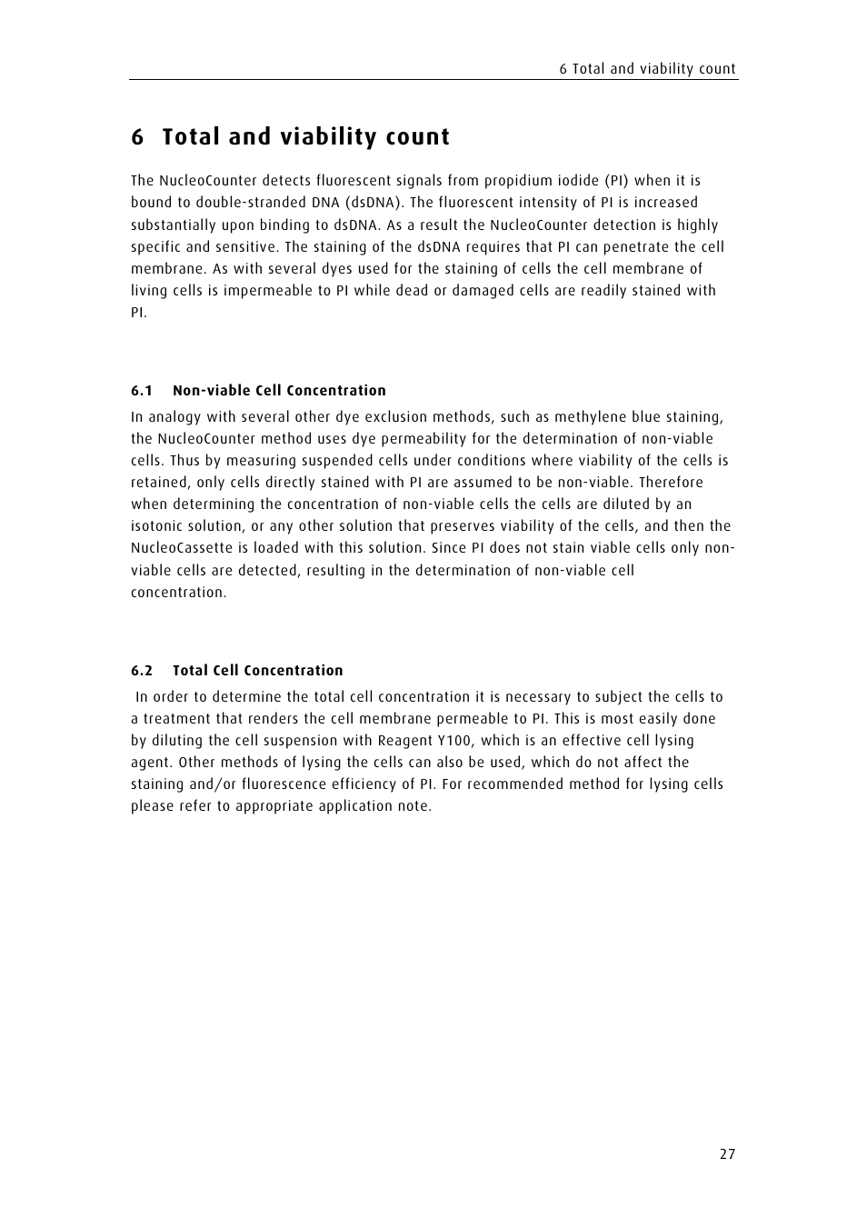 6 total and viability count | ChemoMetec YC-100 User Manual | Page 39 / 60