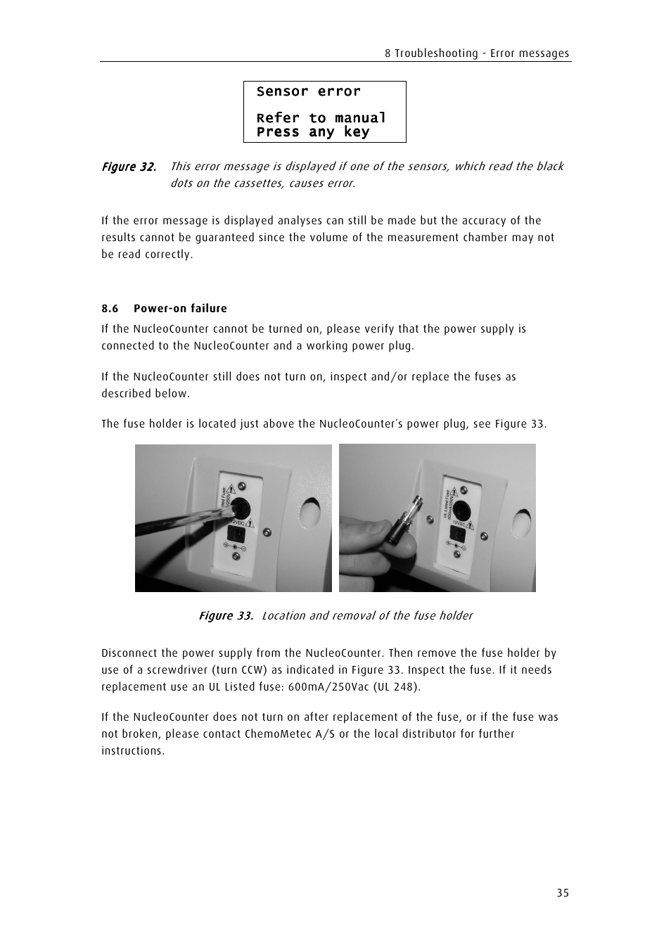 ChemoMetec YC-100 User Manual | Page 47 / 60