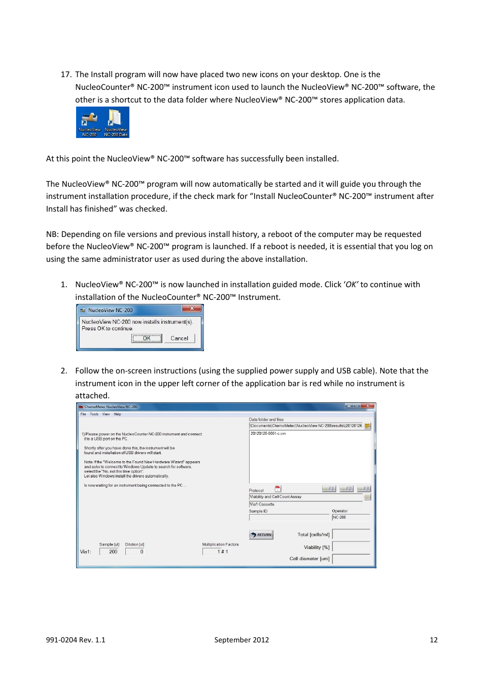 ChemoMetec NC-200 User Manual | Page 12 / 47